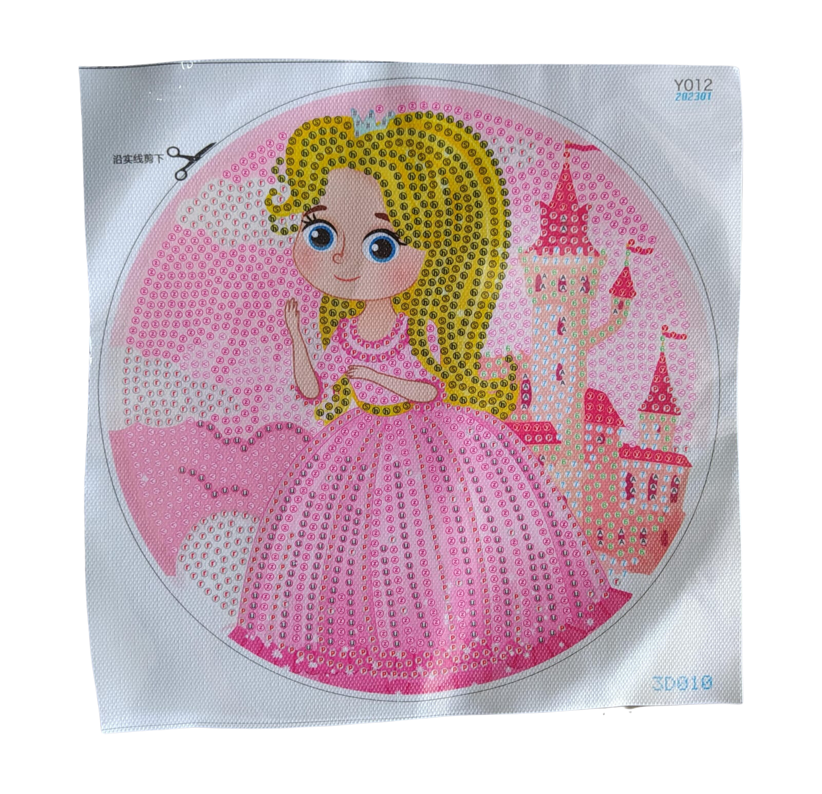 Vista 5 de CUADRO PARA NIÑAS DE DIAMANTES - bella durmiente: BELLA DURMIENTE